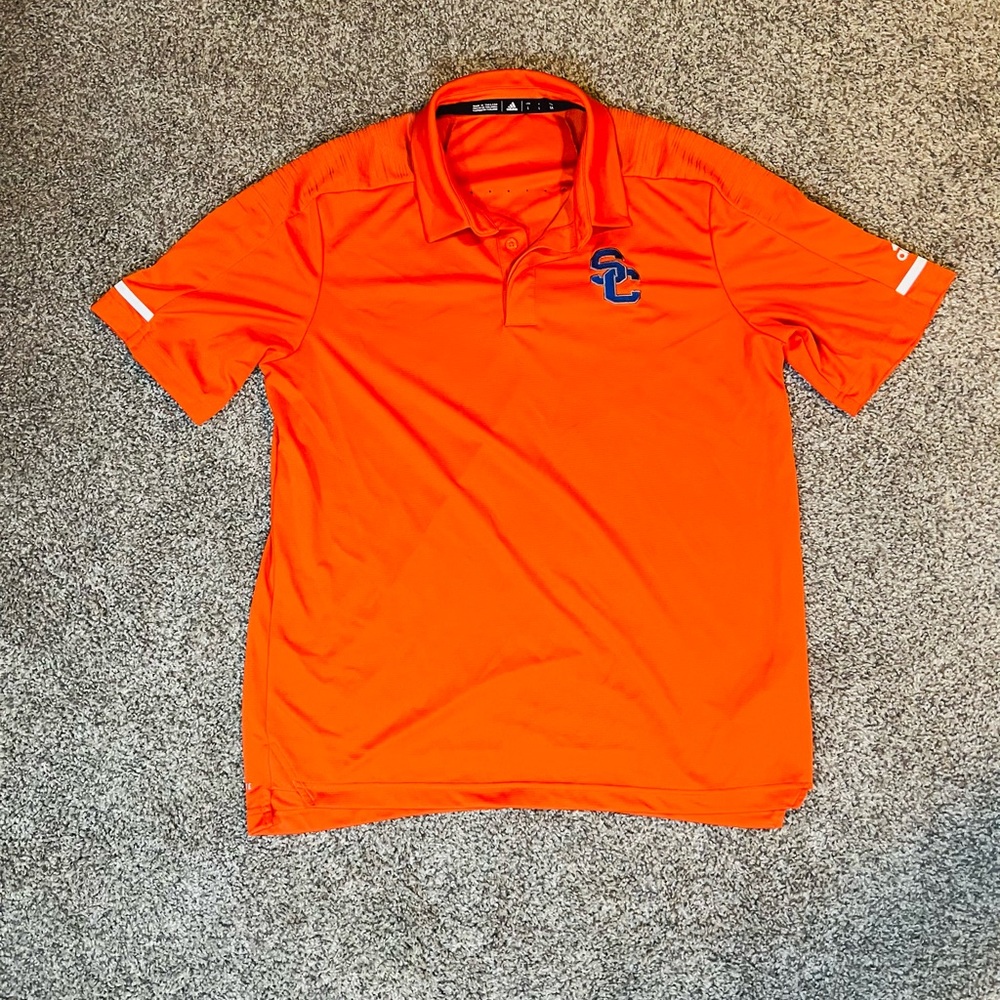 Men’s Large Adidas SC Orange Polo Shirt